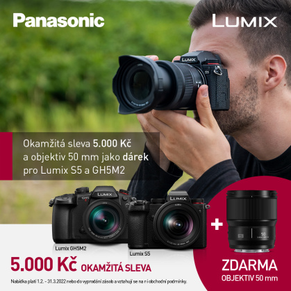 Lumix S5 = ušetřeti 5.000kč + objektiv 50mm jako dárek