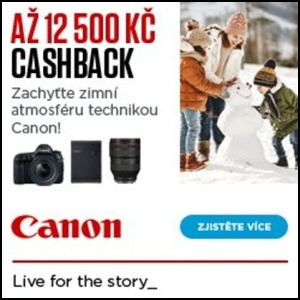 Zimní cashback na vybrané produkty Canon (Platí od 1.11.2022 do 31.1.2023)