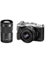 Canon EOS M6 Body Silver + EF-M 15-45 IS STM + EF-M 55-200