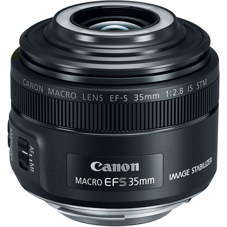 Canon EF-S 35mm f/2,8 Macro IS STM s LED světlem