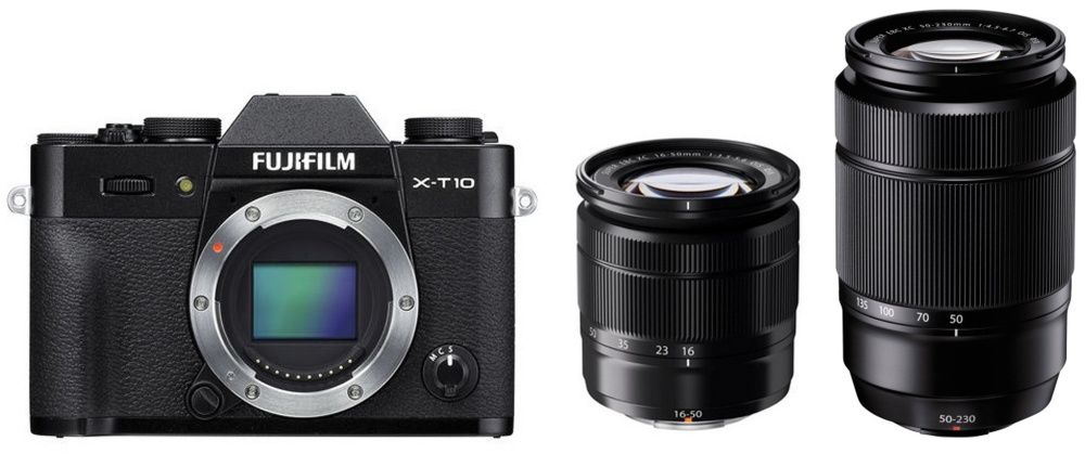 Fujifilm X-T10 + 16-50 mm + 50-230 mm černý