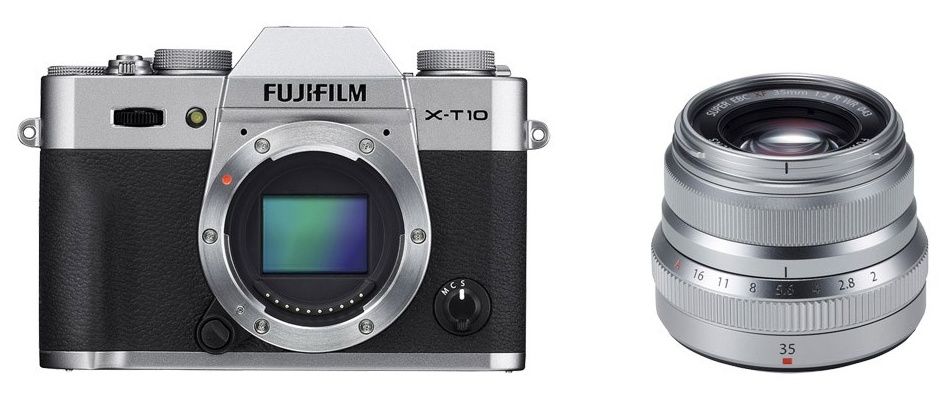 Fujifilm X-T10 stříbrný + XF35mm