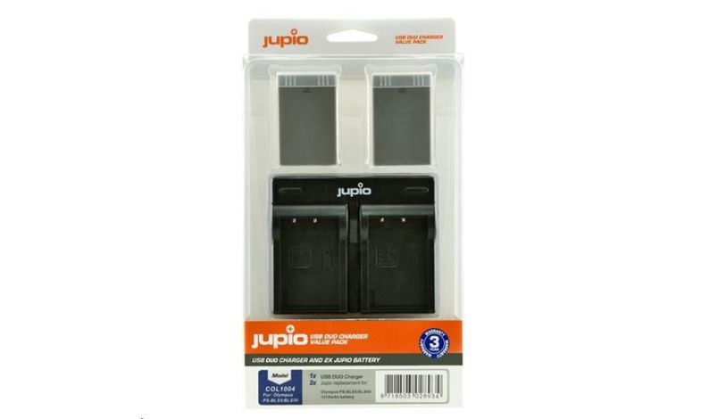 Jupio set 2x bateri PS-BLS5/PS-BLS50 - 1210 mAH a duální nabíječka pro Olympus