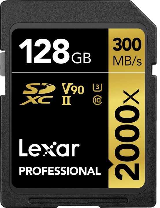 Lexar Pro 2000x SDXC 128GB UHS-II U3(V90) R300/W260