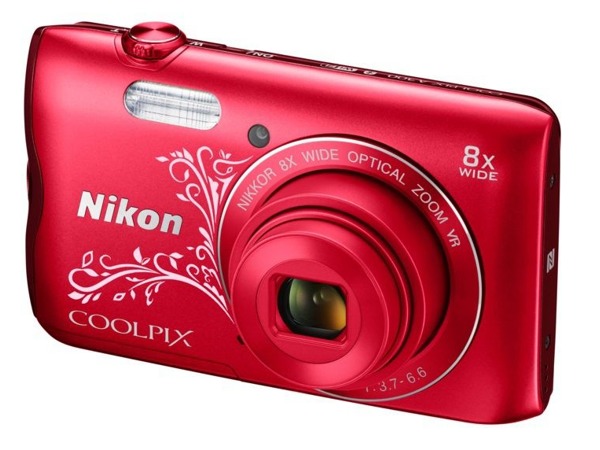 Nikon Coolpix A300 červený lineart