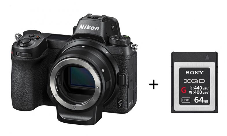 Nikon Z7 + FTZ adaptér + 64GB XQD