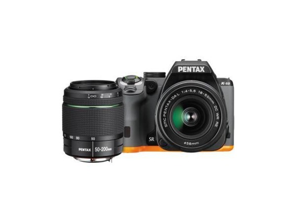 Pentax K-S2 + 18-50 WR + 55-200 WR černý/oranžový