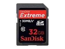 SanDisk SDHC EXTREME 32GB 30MB/s