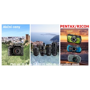Pentax/Ricoh - akční ceny (Platí&nbspod&nbsp26.5.&nbspdo&nbsp3.8.2025)