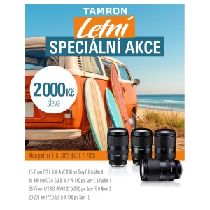 Tamron - Letní speciální akce (Platí&nbspod1.6.&nbspdo&nbsp31.7.2025)