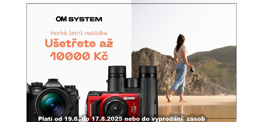 OM System - Cashback Foto + Dalekohledy (Platí od 19.6. do 17.8.2025)