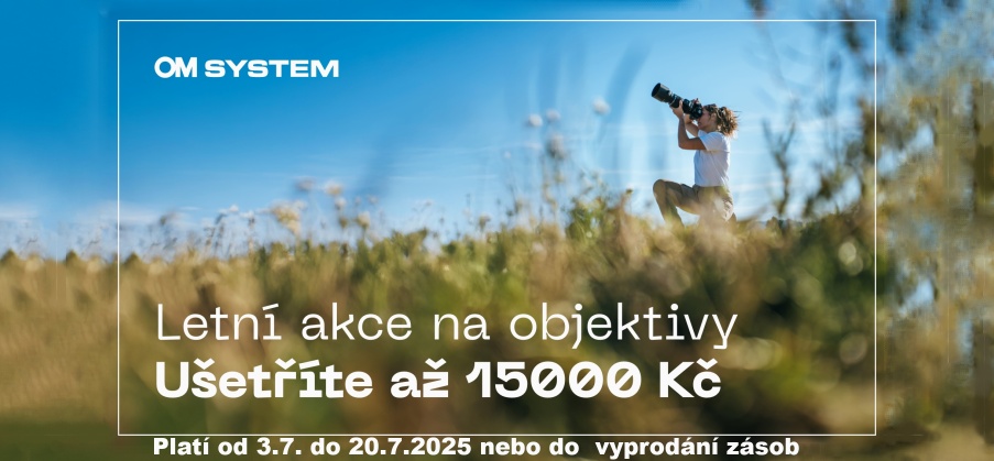 OM SYSTEM - Cashback na objektivy (Platí od3.7. do 20.7.2025)