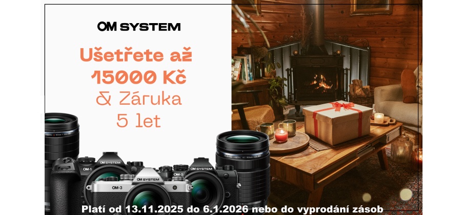 OM SYSTEM - Winter Cashback (Platí od 13.11.2025 do 6.1.2026)