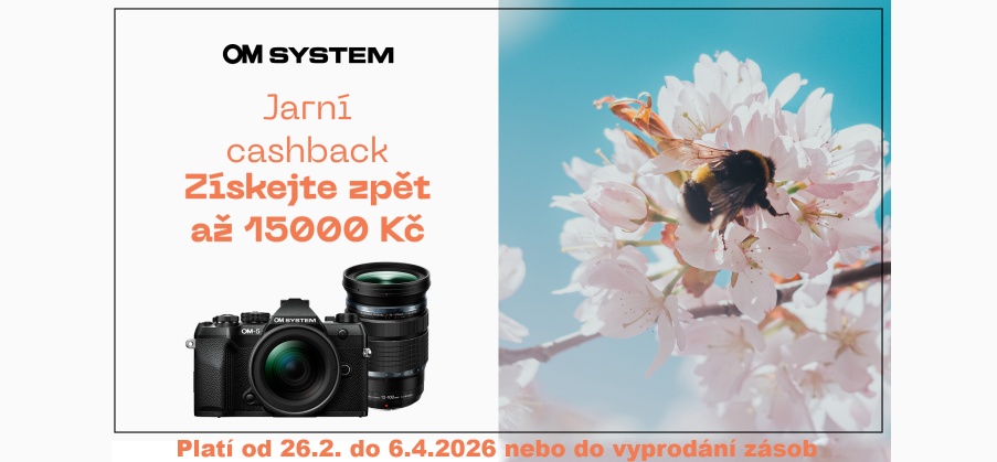 OM SYSTEM Jarní cashback (Platí&nbspod 26.2.&nbspdo&nbsp6.4.2026)