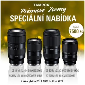 TAMRON - SLEVOVÁ AKCE 2026 PRÉMIOVÉ&nbspZOOMY&nbsp(Platí&nbspod&nbsp13.3.&nbspdo&nbsp27.4.2026)