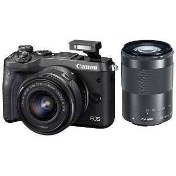 Canon EOS M6 Body Black + EF-M 15-45 IS STM + EF-M 55-200