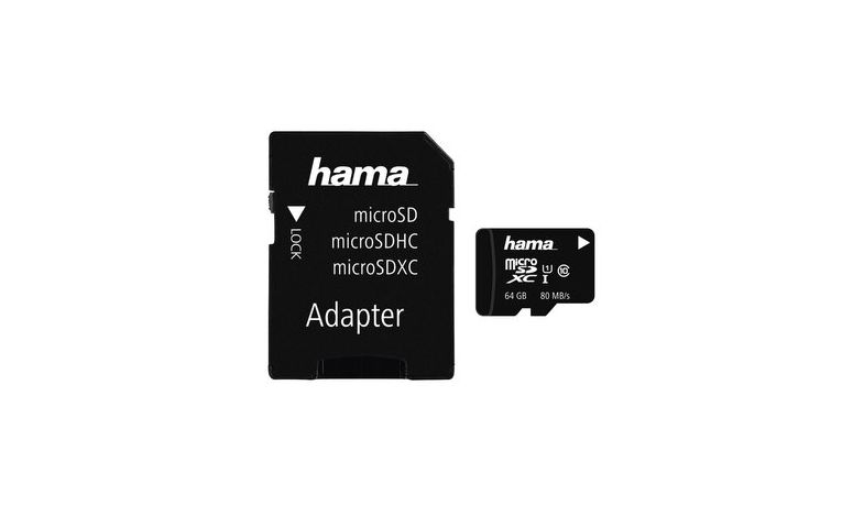 Hama microSDXC 64 GB Class 10 UHS-I 80 MB/s + Adapter/Mobile