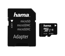 Hama microSDXC 64 GB Class 10 UHS-I 80 MB/s + Adapter/Mobile - obrázek