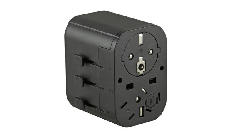 Adaptér Jupio Travel Adapter 2x USB-A 1x USB-C 15.5W uviverzální cestovní