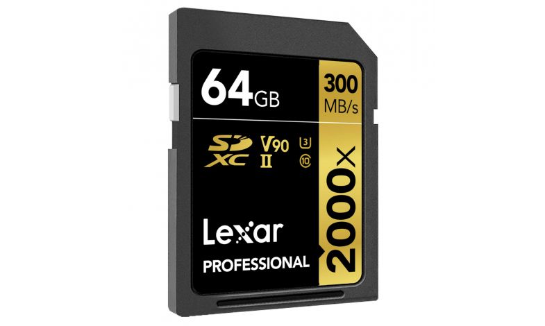 Lexar Pro 2000x SDXC 64GB UHS-II U3(V90) R300/W260