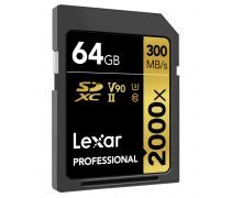 Lexar Pro 2000x SDXC 64GB UHS-II U3(V90) R300/W260 - obrázek