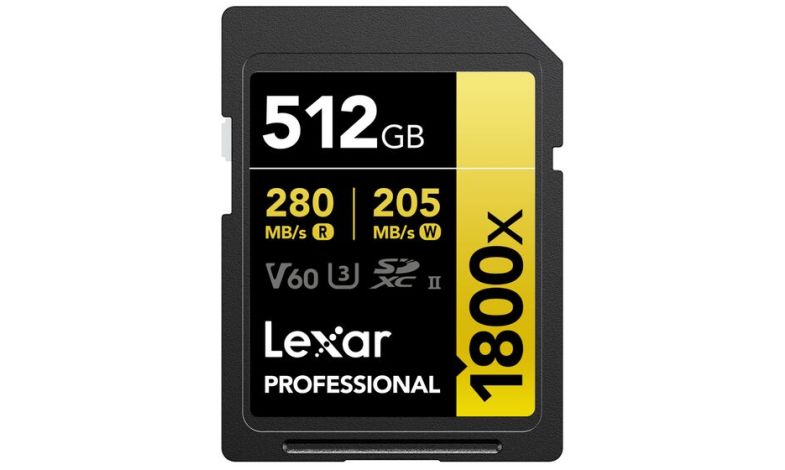 Lexar Pro 1800x SDXC 512GB UHS-II U3(V60) R280/W210