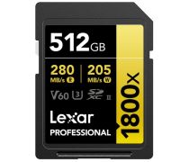 Lexar Pro 1800x SDXC 512GB UHS-II U3(V60) R280/W210 - obrázek