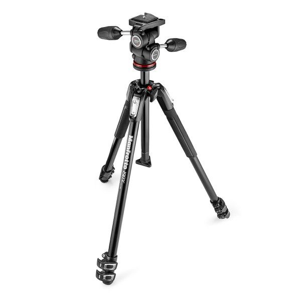 Manfrotto MK190X3-3W, SET stativu řady 190 a třícestné hlavy 804RC2, hliníkový třísekční