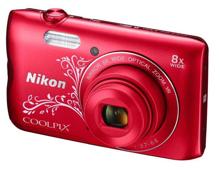 Nikon Coolpix A300 červený lineart