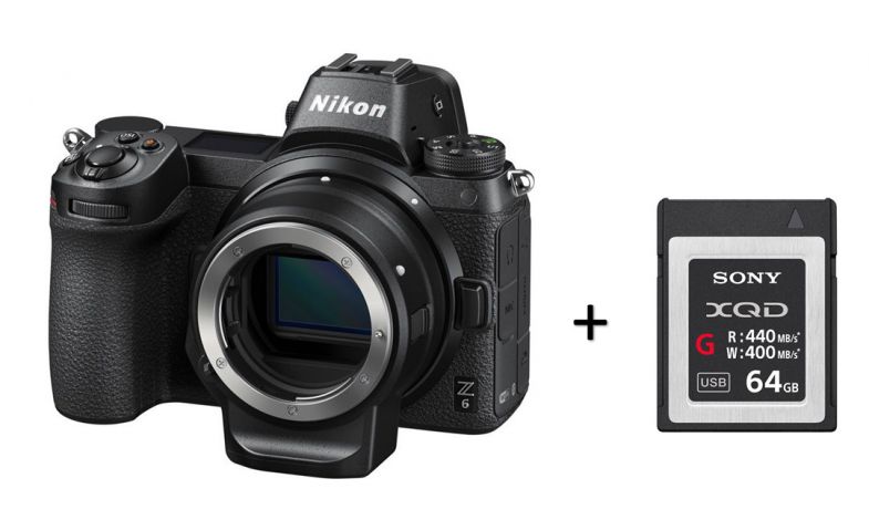 Nikon Z6 + FTZ adaptér + 64GB XQD