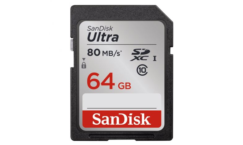 Sandisk Ultra SDXC 64GB 80MB/s Class 10 UHS-I