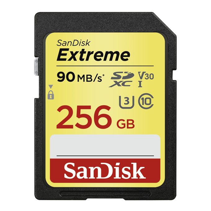 SanDisk Extreme SDXC 256GB 90MB/s Class 10 UHS-I U3 V30