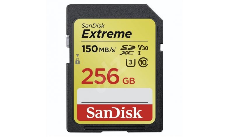 SanDisk Extreme SDXC 256GB 150MB/s Class 10 UHS-I U3 V30
