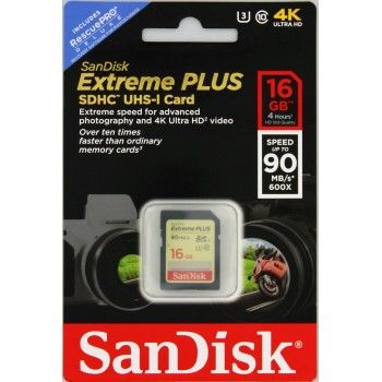 SanDisk Extreme  SDHC PLUS  16GB 90MB/s Class 10 UHS-I 