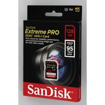 SanDisk Extreme Pro SDXC 128GB 95MB/s class 10 UHS-I U3 V30 