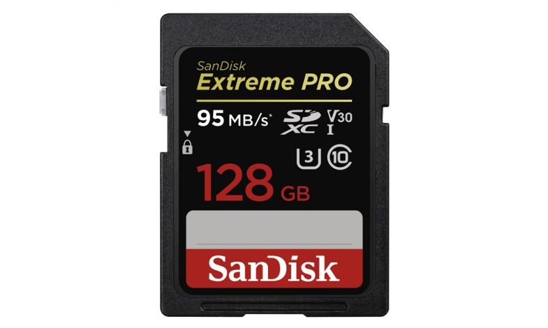 SanDisk Extreme Pro SDXC 128GB 95MB/s class 10 UHS-I U3 V30