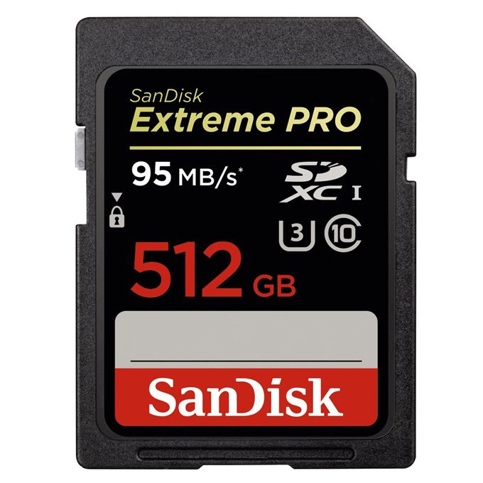 SanDisk Extreme Pro SDXC 512GB 95MB/s class 10 UHS-I U3