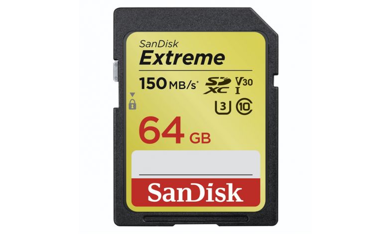SanDisk Extreme SDXC 64GB 170MB/s C10 V30 UHS-I U3