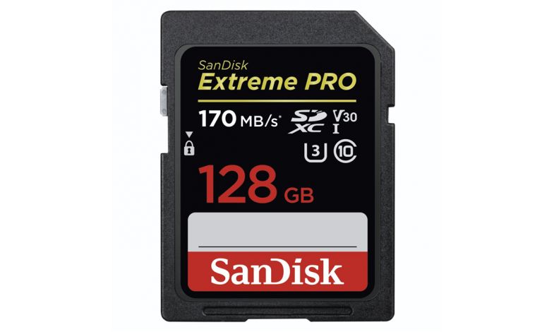 SanDisk Extreme Pro SDXC 128GB 170MB/s C10 V30 UHS-I U3