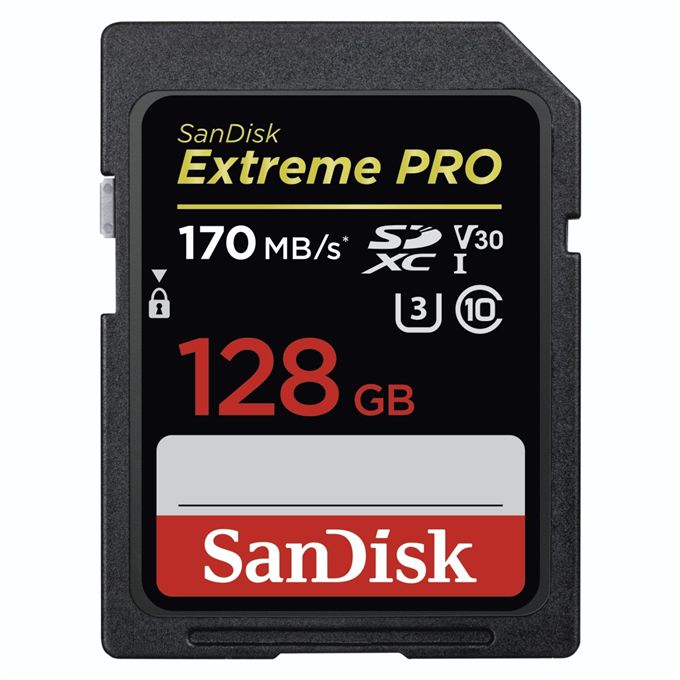 SanDisk Extreme Pro SDXC 128GB 170MB/s C10 V30 UHS-I U3