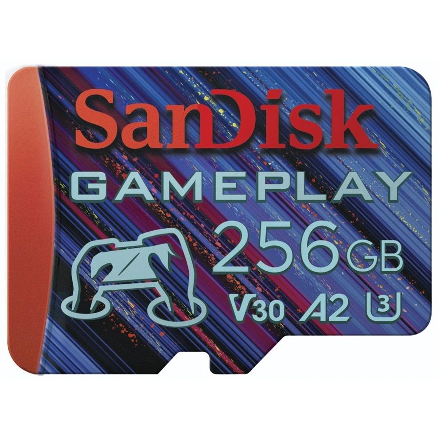 SanDisk GamePlay microSDXC UHS-I Card, 256 GB Gaming microSDXC, 190 MB/s (čtení), 130 MB/s (zápis)
